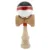 Jucarie de indemanare din lemn, Kendama X, Royal Spike Flippy, Super Sticky, 18 cm, Negru Rosu, Gold Alb