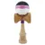 Jucarie de indemanare din lemn, Kendama X, Royal Spike Flippy, Super Sticky, 18 cm, Negru Roz, Silver Alb
