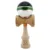 Jucarie de indemanare din lemn, Kendama X, Royal Spike Flippy, Super Sticky, 18 cm, Negru Verde, Gold Alb