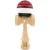 Jucarie de indemanare din lemn, Kendama X, Super Sticky, 18 cm, Rosu, Negru, Alb