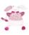Jucarie de plus, Doudou, Iepuras marioneta, 28 cm, Roz