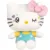 Jucarie de plus, Famosa, Hello Kitty In Your Eyes, cu salopeta vernil, 22 cm