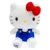 Jucarie de plus, Hello Kitty in salopeta albastra, 30 cm
