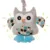 Jucarie de plus pentru caruciorpatut 4Baby Squeeze bufnite albastre