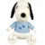 Jucarie din material textil elastic, Grupo Moya, Snoopy cu bluza bleu, 32 cm