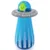 Jucarie gonflabila de gradina cu stropitoare Bestway UFO Albastru 119×61 cm cu conectare furtun apa,Baza antirasturnare,Material PVC rezistent