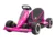 Kart electric pentru copii Nichiduta Speed Fucsia 12V 90W cu telecomanda, scaun din piele, pornire la buton, muzica si lumini