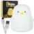 Lampa de veghe din silicon cu LED multicolor RGB, baterie reincarcabila de 1200 mAh prin cablu USB, dimensiune 9 x 16.6 x 11 cm, White Pinguin