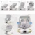 Leagan electric 3 in 1 NiceKids cu telecomanda si conectare la priza Grey