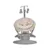 Leagan electric Toscana Beige Dots, rotativ, panou muzical, telecomanda