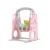 Leagan pentru bebelusi Nichiduta Garden Moon and Stars Roz cu Margini rotunjite, Spatar inalt, Protectie detasabila