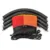 Leagan rotund pentru copii, Meteor, tip cuib de barza, cadrul din metal, tesatura Oxford 600D, YellowOrangeRed, 110 cm