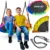 Leagan tip cuib pentru copii Neo-Sport 6 Multicolor 100cm, Perna atasata cu Velcro inclusa, Cadru din otel, material impermeabil 600D PE Oxford, greutate suportata 150kg