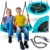 Leagan tip cuib pentru copii Neo-Sport Swingo 100 cm Turquoise cu Cadru din otel, Husa impermeabila si rezistenta Oxford 600D, Greutate suportata 150kg
