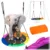 Leagan tip cuib pentru copii XXL 120 cm Neo-Sport Multicolor, Perna atasata cu Velcro inclusa, Cadru din otel, Husa impermeabila si rezistenta din material Oxford 600D, Greutate suportata 150 kg