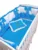 Lenjeria de pat Personalizata cu 4 perne aparatori matlasate, cearceaf cu volanas, pilota si pernuta 140×70 cm albastru turquoise