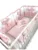 Lenjeria de pat Personalizata cu 4 perne aparatori matlasate, cearceaf cu volanas, pilota si pernuta 140×70 cm roz pudra