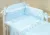 Lenjerie 3 piese cu protectie laterala Baby Chic din bumbac 120×60 cm blue