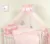 Lenjerie 3 piese cu protectie laterala Baby Chic din bumbac 120×60 cm roz