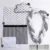 Lenjerie 6 piese gray-white fara baldachin 120×60 cm