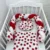 Lenjerie de pat 120×60 cm cu aparatoare impletita 180 cm capsuni dulci