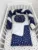 Lenjerie de pat 120×60 cm cu aparatoare impletita 180 cm mix stelute bleumarin