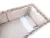 Lenjerie patut 120×60 cm 7 piese cu bumper Deseda Zig-Zag bej
