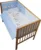 Lenjerie patut 120×60 cm cu 5 piese Nichiduta Teddy on the Moon Blue