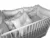 Lenjerie patut 140×70 cm cu 6 aparatori pufoase, cearsaf si paturica gri – norisori – stelute