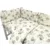 Lenjerie patut 3 piese Qmini cu protectie laterala din bumbac 140×70 cm Dragons Beige