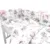 Lenjerie patut 3 piese Qmini cu protectie laterala din bumbac 140×70 cm Elephants on Rainbow Pink