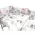 Lenjerie patut 3 piese Qmini cu protectie laterala din bumbac 140×70 cm Teddy Bear and Friends Pink