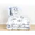 Lenjerie patut 3 piese cu protectie laterala Qmini 120×60 cm Elephants on Rainbow Blue