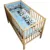 Lenjerie patut Sweet Panda 4 piese albastru 120×60 cm