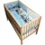 Lenjerie patut Sweet Panda 5 piese albastru 120×60 cm