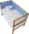 Lenjerie patut cu 2 fete si 4 piese 120×60 cm Nichiduta Blue Stars
