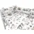 Lenjerie patut cu 3 piese MimiNu pentru patut 120×60 cm in bumbac design Cars Grey