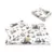 Lenjerie patut cu 5 piese MimiNu 120×60 cm din bumbac Cars Grey