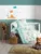Lenjerie patut cu 6 piese Baby Ranforce Giraffe Green