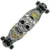 Longboard Action One cu roti luminoase, ABEC-7 PU Aluminiu, 100 kg, 80 x 20 cm, Negru Silver Death