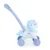 Masina electrica de facut baloane pentru copii Moni Pony Blue Wings cu maner de impingere, design avion, solutie de baloane 2x60ml inclusa