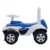 Masinuta Ride-on Doloni pentru copii cu sunete si lumini alb cu albastru, spatar cu functie de impingere, sarcina maxima admisa 30 kg
