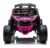 Masinuta electrica pentru copii Can Am Marverick UTV Fucsia 12V 90W cu telecomanda 2.4G, deschidere usi, scaun ergonomic, pornire la buton, functii muzicale si suspensii