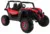 Masinuta electrica pentru copii Novokids Buggy UTV, 2 locuri, faruri luminoase, roti din cauciuc EVA, max 50 kg , 2 baterii de 12V, Mp3USB, 2 viteze, model Offroad, RosuNegru