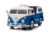Masinuta electrica pentru copii, VW Samba Bus 70W, baterie 12V 7Ah, roti moi, scaun tapitat, culoare albastra