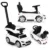 Masinuta pentru copii Ecotoys Mercedes C Class Alb cu maner de impins, volan interactiv cu sunete, varsta 1-3 ani