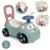 Masinuta pentru copii fara pedale Smoby Auto verde, de la 10 luni, spatar cu posibilitatea de impingere, spatiu de depozitare, scaun ergonomic