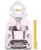 Masinuta pentru fetite Nicekids Mini Cooper Pink, fara pedale, actionata cu picioarele, spatar cu posibilitatea de impingere, protectie impotriva rasturnarii, claxon, greutate maxima admisa 25 kg