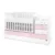 Mobilier Lorelli Maxi Plus Trio White Orchid Pink, transformabil, cu sistem de leganare, 70×160 cm