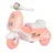 Motocicleta RideON fara pedale pentru copii Nichiduta BabyRide Pink cu far lumina LED, muzica, sezut ergonomic cu spatiu depozitare, sistem de siguranta antirasturnare